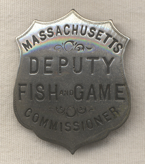 Circa 1900 Massachusetts Department of Fish & Game Commissioner Badge