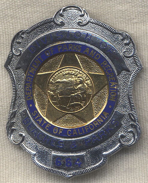 California Department of Parks and Recreation, Parks and Beach Division Badge