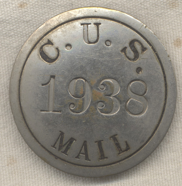 Circa 1900 Chicago Union Station Mail Badge