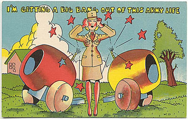 Great WWII Womens Army Corps (WAC) Postcard
