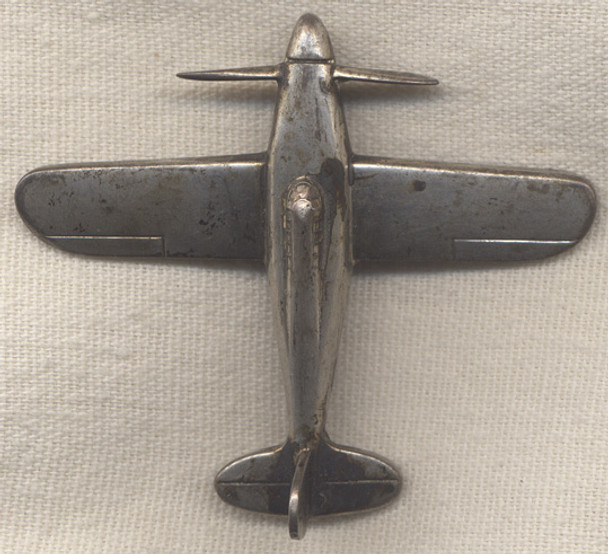 Large Sterling Silver WWII Fighter Aircraft Sweetheart Pin