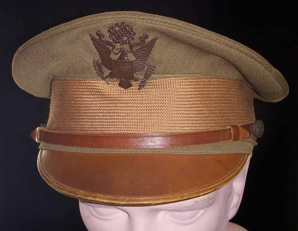Beautiful French-Made WWI US Army (Air Service?) Officer Visor Hat in Amazing Condition