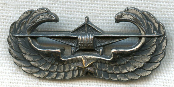 WWII US Army Glider Troops Badge with Period Applied Battle Star
