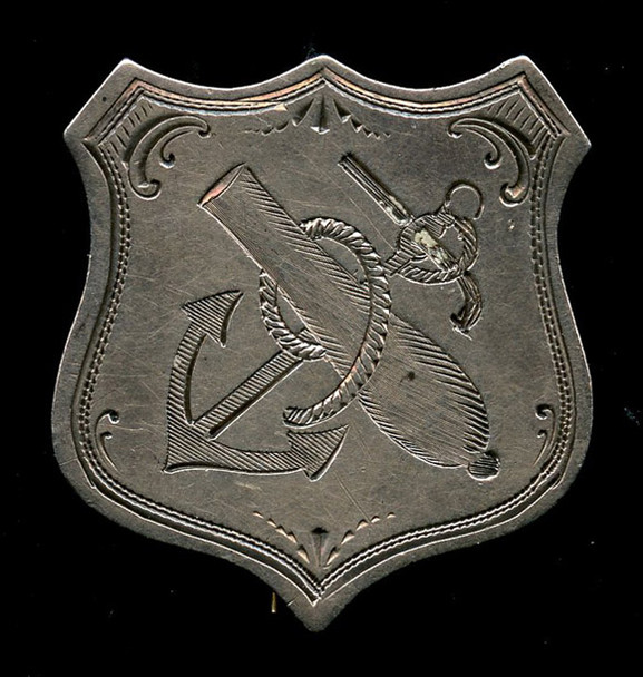 Civil War US Army 9th Corps Badge in Silver