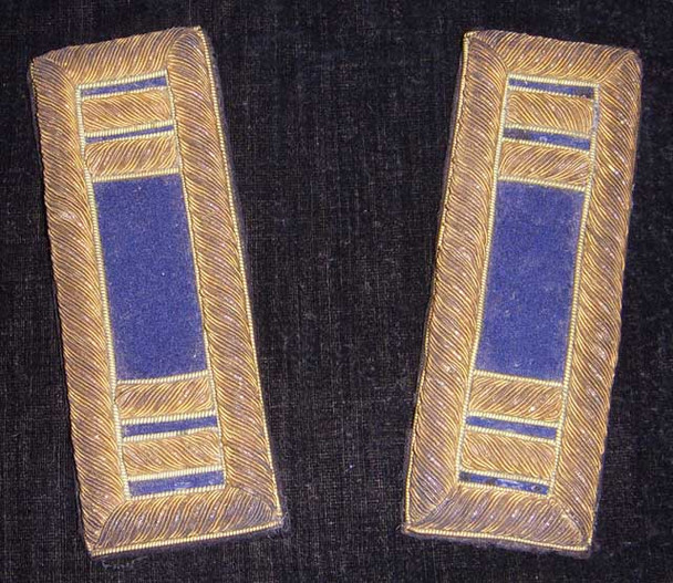 Pair of Civil War US Army Infantry Captain's Bullion Shoulder Straps