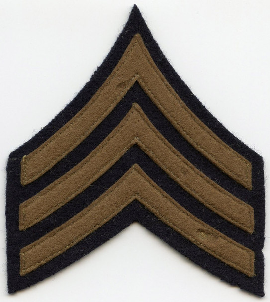 Single 1920s US Army Sergeant Rank Stripes in Wool Felt