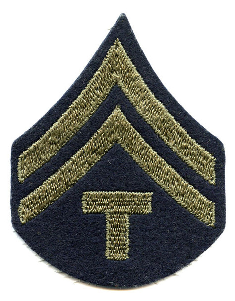 Mid-WWII US Army Rank Stripes for Technician Fifth Grade