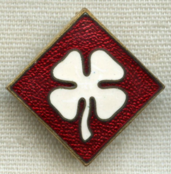 Late WWII US Army 4th Army Patch-Type DI by Gemsco