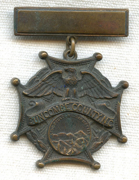 WWI Service Medal from Buncombe County, North Carolina