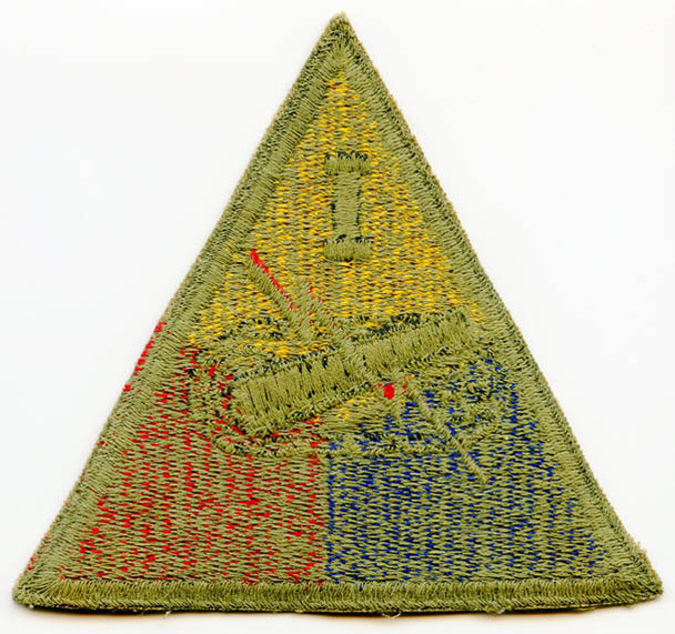 WWII Green Back Patch for US Army 1st Armored Corps