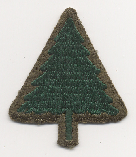 Scarce WWII Olive Drab Border Shoulder Patch for US Army 91st Infantry Division