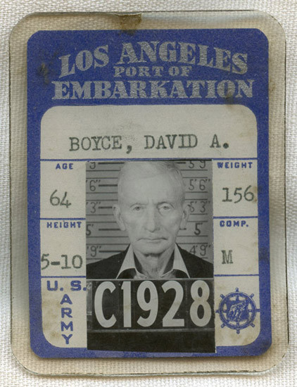 WWII Los Angeles Port of Embarkation US Army Civilian Worker Badge