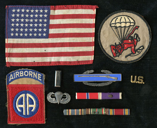 Very Rare WWII US Army 508th Airborne (aka Red Devils) Officer Insignia Grouping