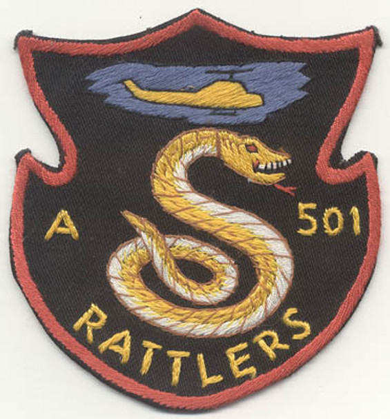 Hand-Made Vietnam Company-A 501st ÒRattlersÓ Helicopter Assault Battalion Pocket Patch