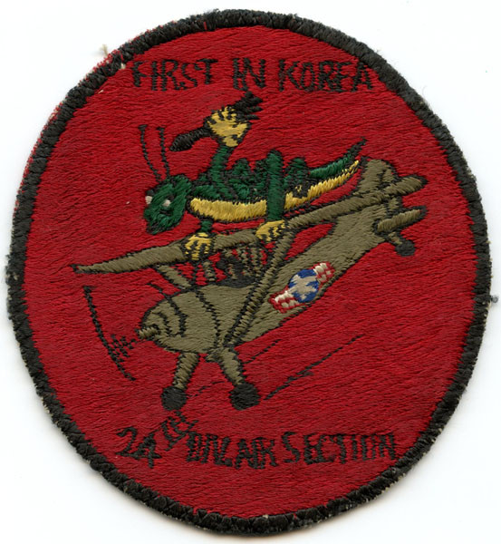 Early Korean War US Army 24th Division Air Section Jacket Patch (Removed from Jacket)