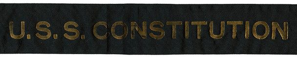 Rare Ca. 1930 United States Navy USS Constitution Cap Tally
