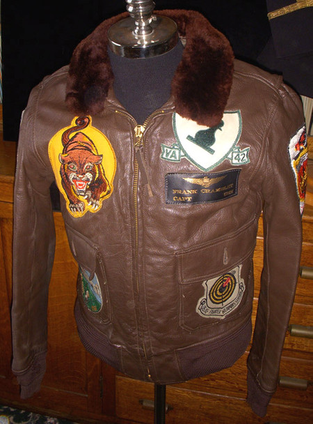Career-Spanning USN G-1 Jacket, Cap, Plaques of Capt. Frank Cramblet VA-65