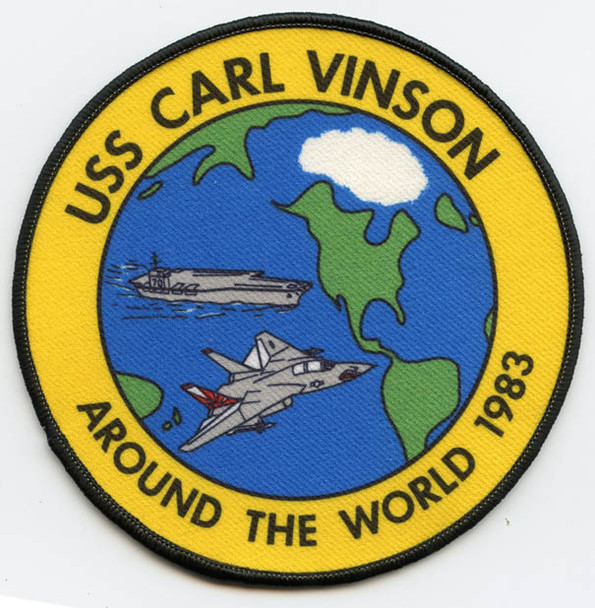 1980s USN Patch for USS Carl Vinson (CVN-70) "Around the World" Voyage