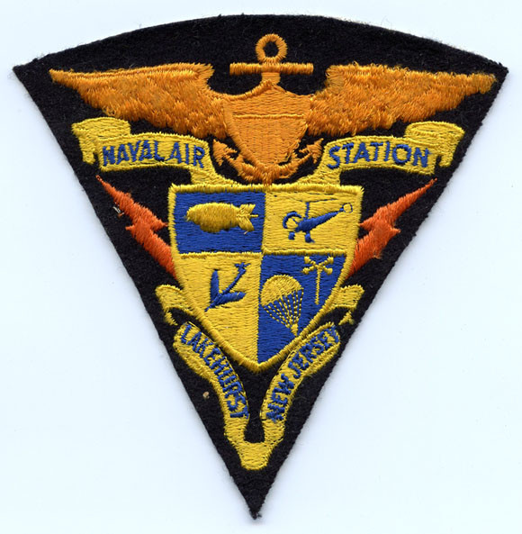 Large Early 1950s Lakehurst, New Jersey NAS Jacket Patch