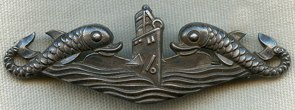 Beautiful, Rare 'Unofficial' WWII USN CPO Sub Dolphins by H&H
