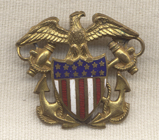 Very Rare US Shipping Board Cap Badge Circa WWI or Earlier