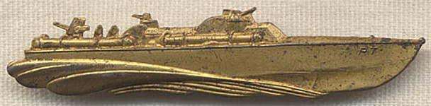 WWII USN PT Boat Officer Badge by Elco
