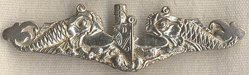 Sterling WWII CPO Dolphins Pin