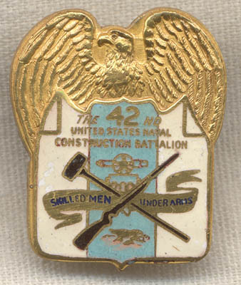 WWII 42nd USN Construction Battalion Badge