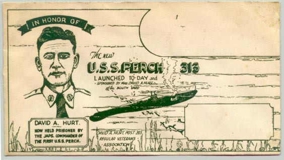 WWII USS Perch Launch Commemorating Lost Boat Postal Cover