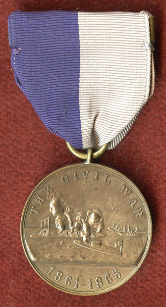 Scarce, ATTRIBUTED, #d USN Civil War Campaign Medal Awarded to Landsman George F. Gilbert, D
