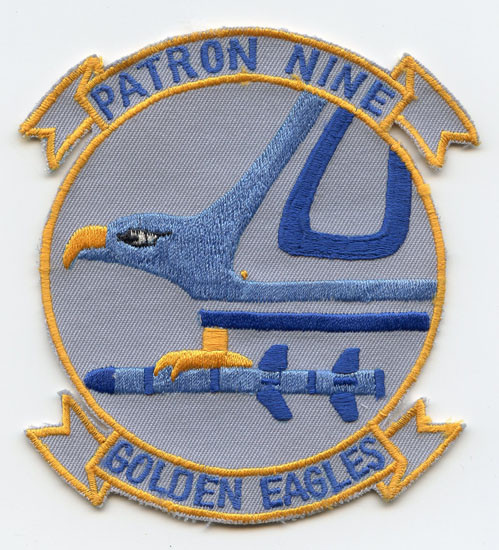 Circa 1980s USN Patron 9 (Patrol Squadron 9 or VP-9) aka "Golden Eagles" Patch