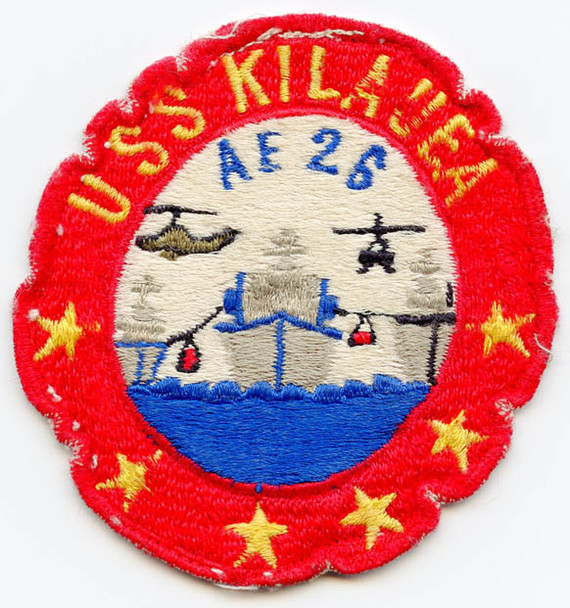 Late 1960s Patch for USN Ammunition Ship USS Kilauea (AE-26) Japanese-Made