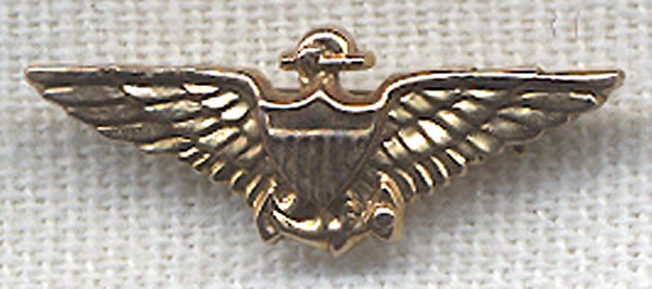 1930s United States Navy Lapel Wing in 10K Gold