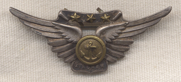 Extremely Rare WWII US Navy Air Crew Wing Australian-Made by Sheridan of Perth