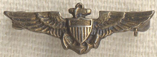 Sterling WWII USN Pilot's Lapel Wing NO LONGER AVAILABLE