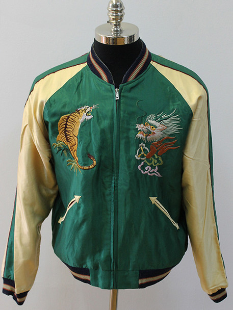 Vintage Look Reversible Japan Jacket with B-29 Bomber. Modern Made by Toyo Tailor in Japan