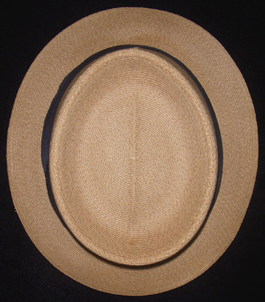 Fabulous Early 1950s Vintage Stetson Straw Hat with Blue Silk Band Size 6-3/4