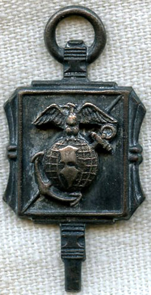 Sterling 1920s US Marine Corps (USMC) Watch Fob/Charm
