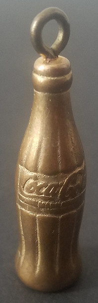1936 Coca-Cola 50th Anniversary Gilt Brass Bottle Key Fob
