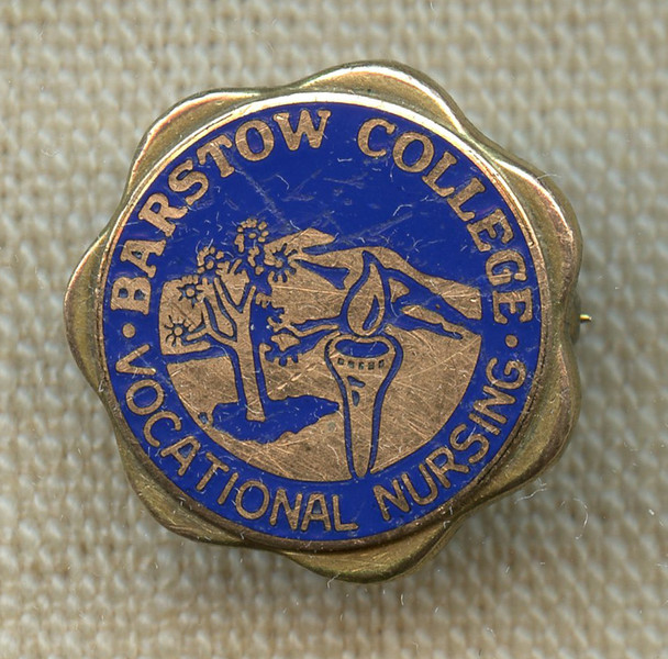 Rare 1960's Barstow (Community) College Vocational Nursing Graduation Pin