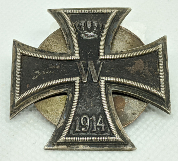 Nice WWI Screwback 800 Silver Iron Cross 1st Class Nice Vaulted Construction