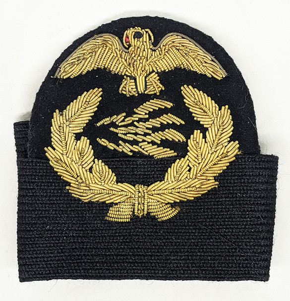Rare WWII US Maritime Service Radio Officer Bullion Hat Badge