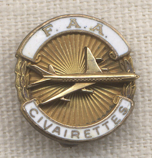 Rare Circa Early 1960s FAA "Civairettes" Women's Aviation Organization Pin