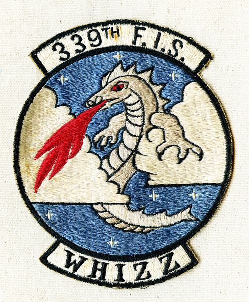 Rare ca 1955 USAF 339th Fighter Interceptor Squadron FIS Patch Personalized with Nickname WHIZZ