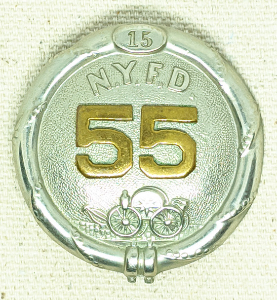 Ext. Rare 1860 New York Fire Dept Badge for the Harry Howard Hose Co. #55