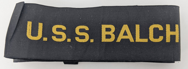 Great, Rare, Ca 1940 USS BALCH DD - 363 Cap Tally Removed from Cap after Pearl Habor