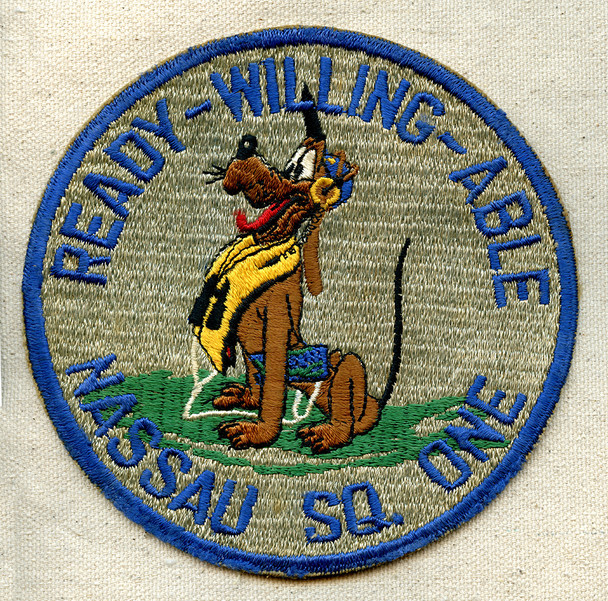 Rare Disney Design WWII Civil Air Patrol Nassau Squadron Patch with Pluto the Pup