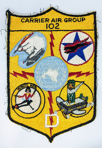 Rare Early Korean War 1951 USN Gaggle Patch for CVG-102 On Board the USS Bon Homme Richard CV-31