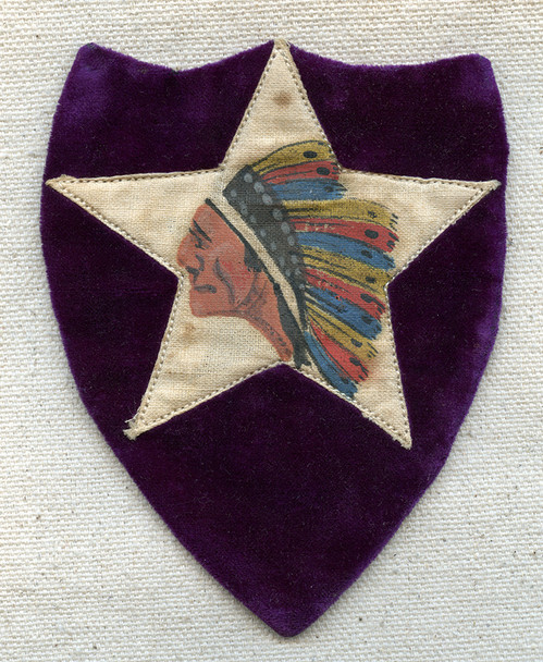 Beautiful WWI US Army 2nd Division 4th Machine Gun BN Shoulder Patch