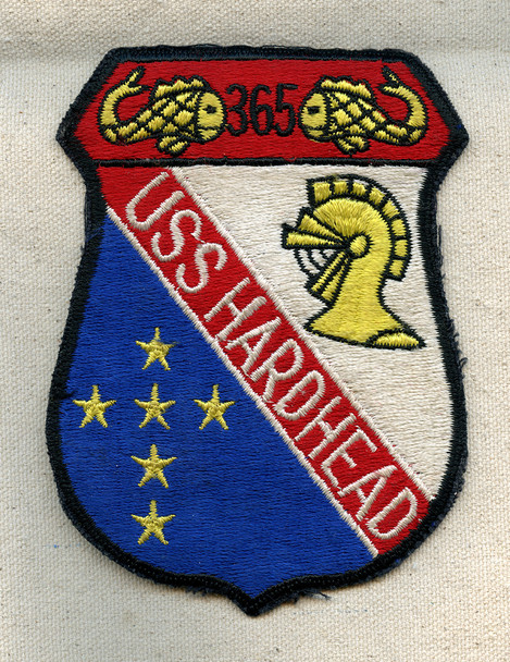 Large 1950s USN SS-365 USS Hardhead Submarine Jacket Patch